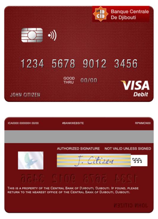 Djibouti Central Bank of Djibouti visa debit card